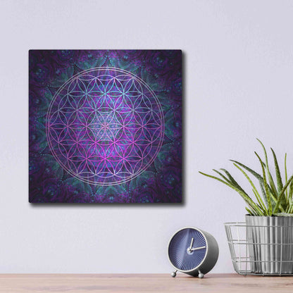 Luxe Metal Art 'Flower Of Life' by Cameron Gray Metal Wall Art,12x12