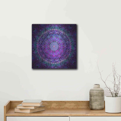 Luxe Metal Art 'Flower Of Life' by Cameron Gray Metal Wall Art,12x12