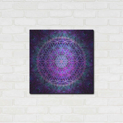 Luxe Metal Art 'Flower Of Life' by Cameron Gray Metal Wall Art,24x24