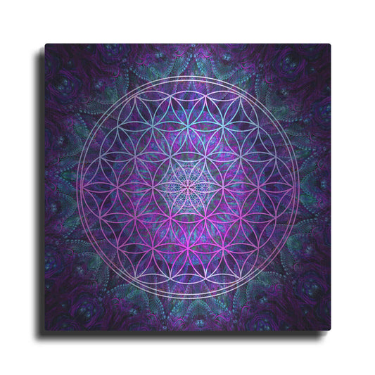 Luxe Metal Art 'Flower Of Life' by Cameron Gray Metal Wall Art