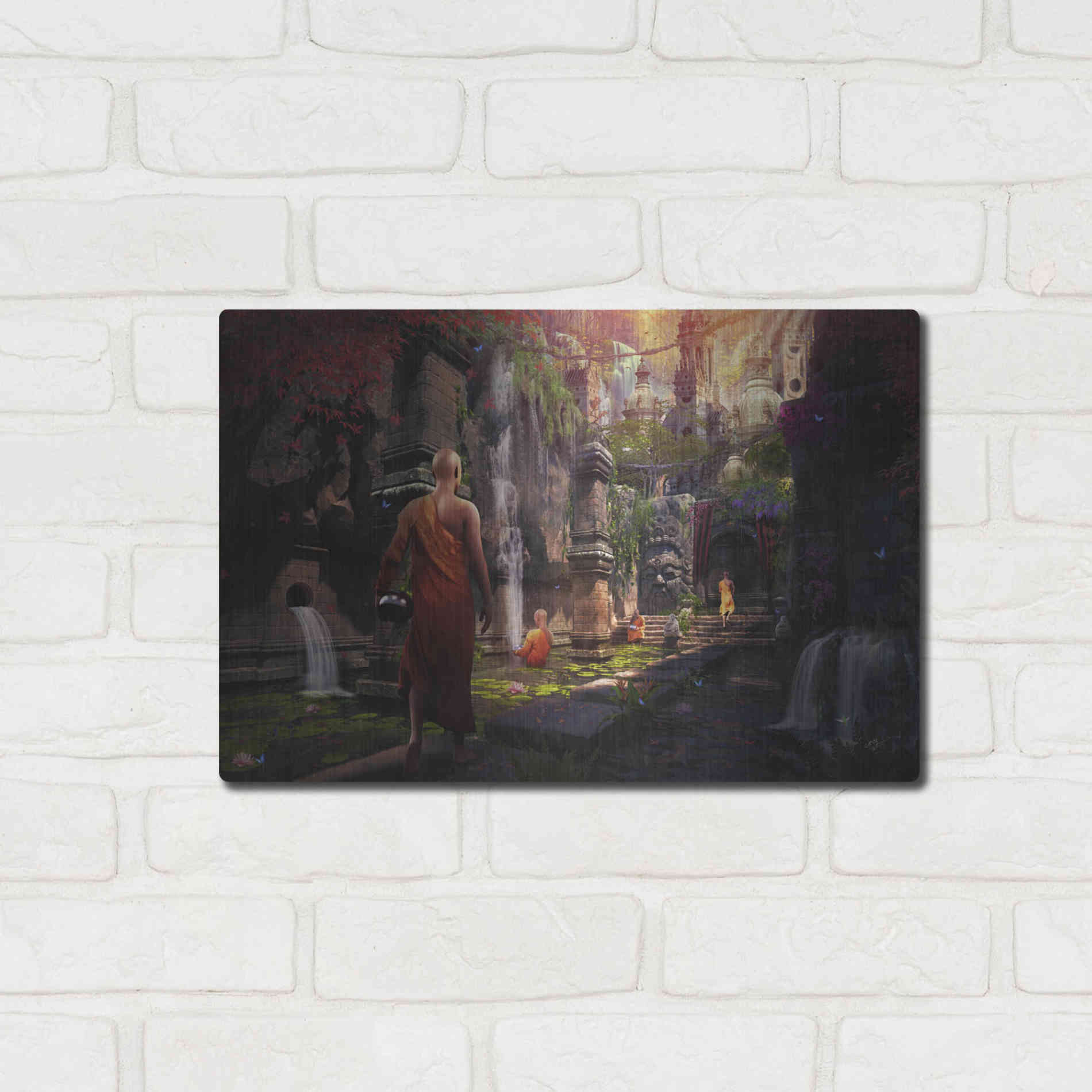 Luxe Metal Art 'Hidden Sanctuary' by Cameron Gray Metal Wall Art,16x12