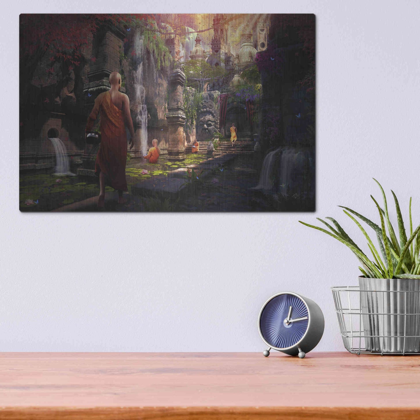 Luxe Metal Art 'Hidden Sanctuary' by Cameron Gray Metal Wall Art,16x12