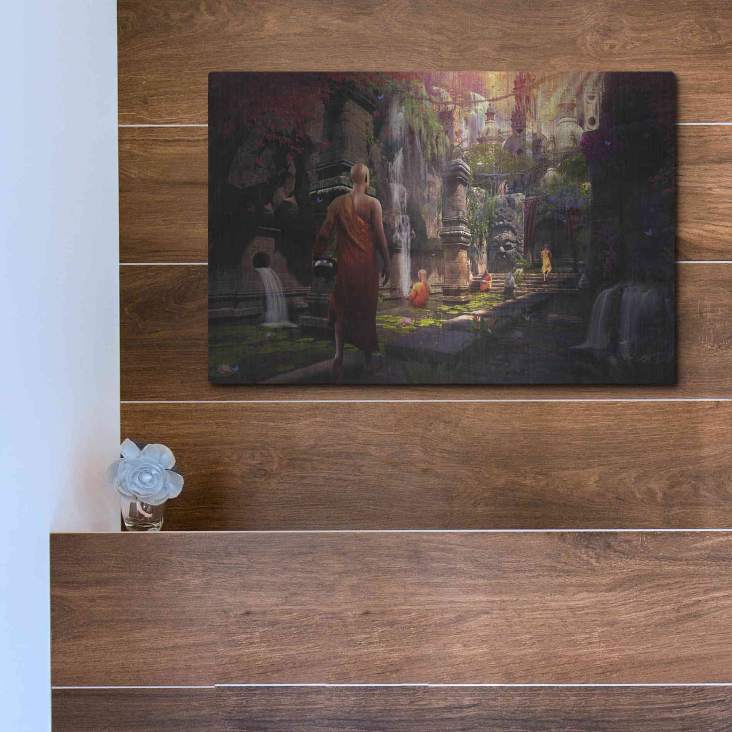 Luxe Metal Art 'Hidden Sanctuary' by Cameron Gray Metal Wall Art,16x12
