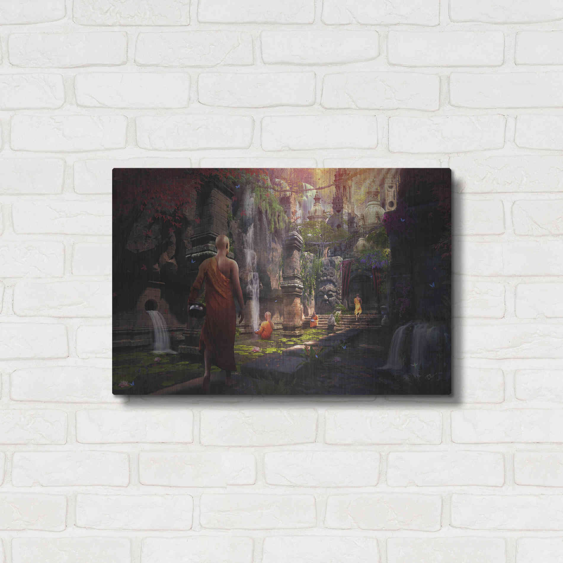 Luxe Metal Art 'Hidden Sanctuary' by Cameron Gray Metal Wall Art,24x16