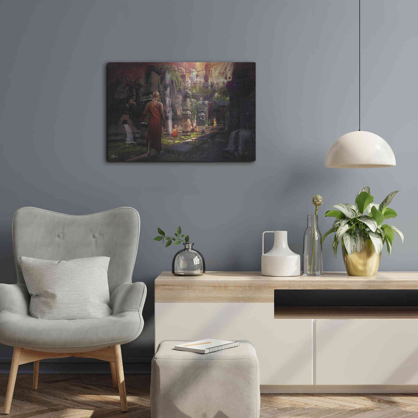 Luxe Metal Art 'Hidden Sanctuary' by Cameron Gray Metal Wall Art,24x16