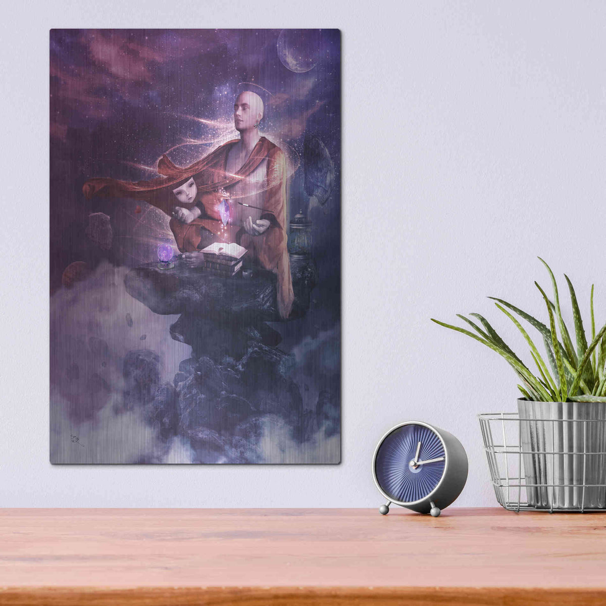 Luxe Metal Art 'Insight Meditation' by Cameron Gray Metal Wall Art,12x16