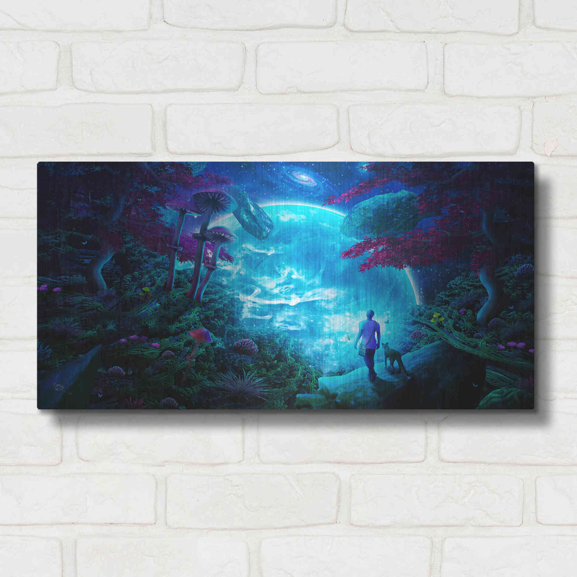 Luxe Metal Art 'Lost Sky' by Cameron Gray Metal Wall Art,24x12