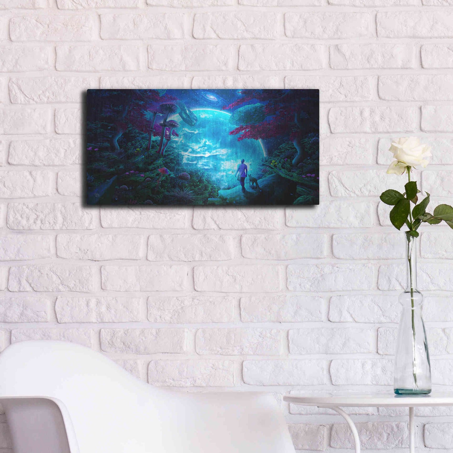 Luxe Metal Art 'Lost Sky' by Cameron Gray Metal Wall Art,24x12