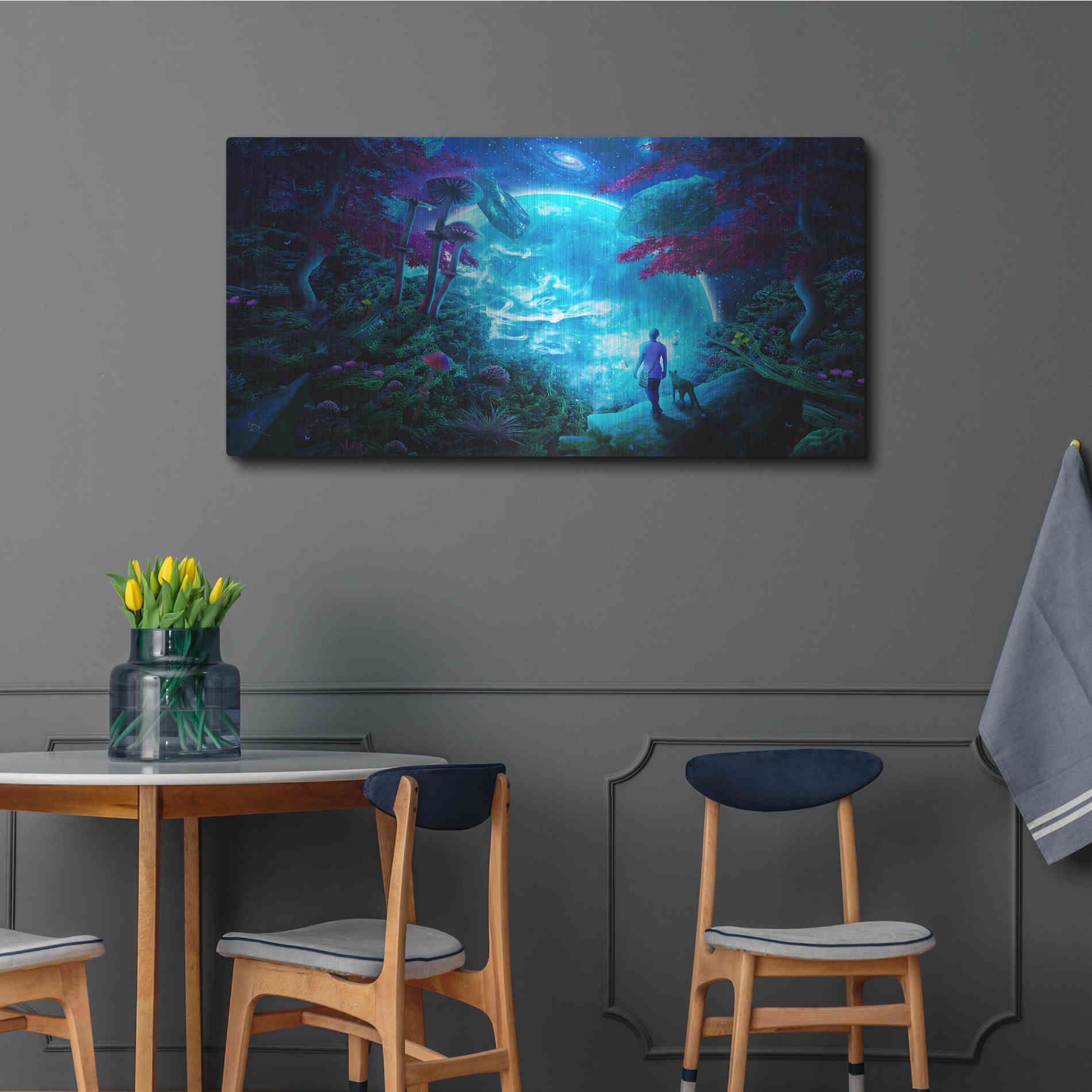 Luxe Metal Art 'Lost Sky' by Cameron Gray Metal Wall Art,48x24