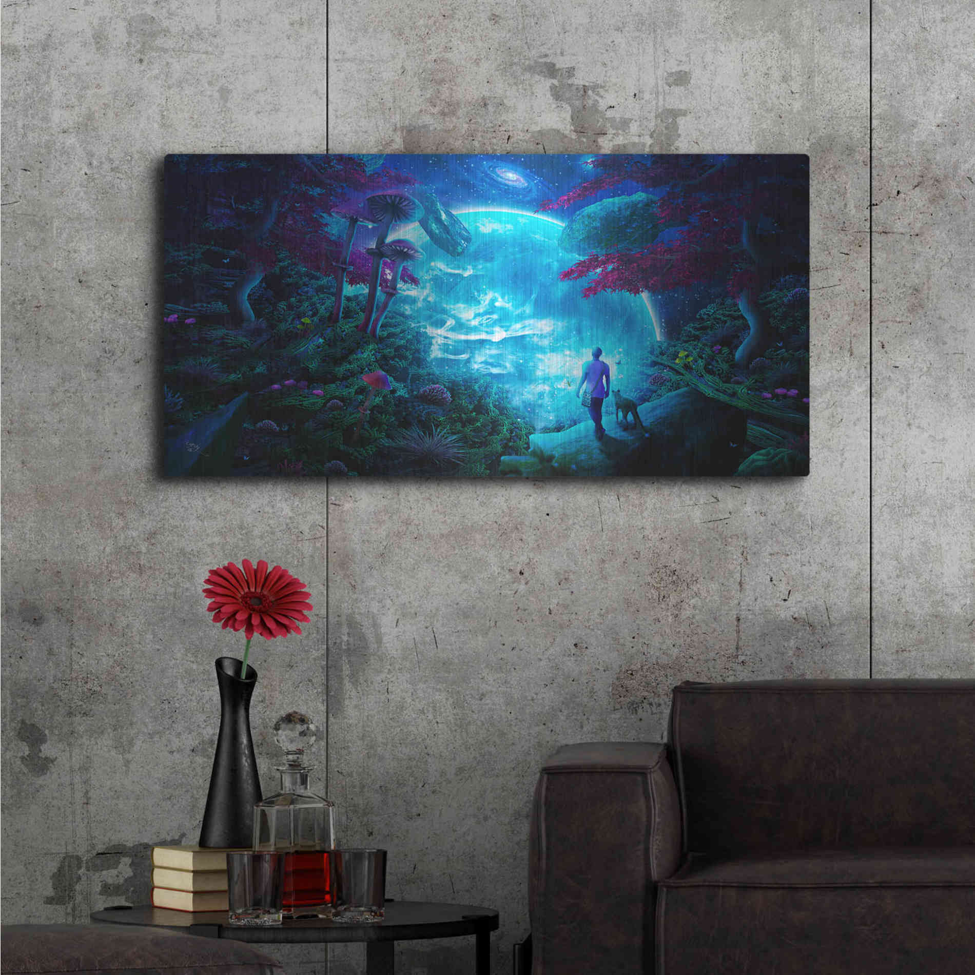 Luxe Metal Art 'Lost Sky' by Cameron Gray Metal Wall Art,48x24