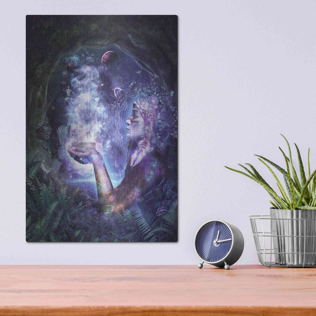 Luxe Metal Art 'Mother Aya' by Cameron Gray Metal Wall Art,12x16