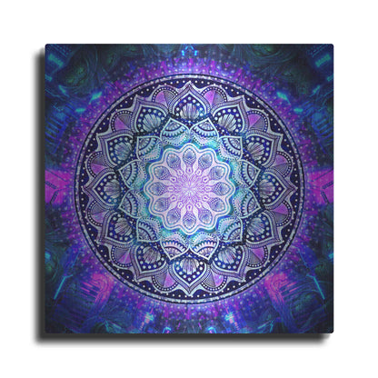 Luxe Metal Art 'Sacred Bloom Mandala' by Cameron Gray Metal Wall Art