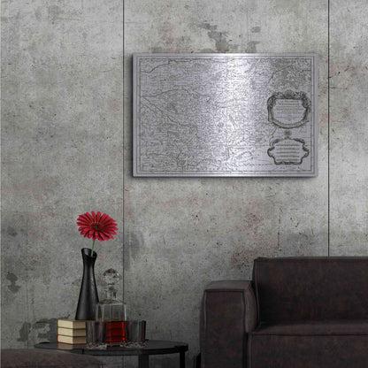 Luxe Metal Art 'Antiquarian Map I' by Vision Studio, Metal Wall Art,36x24