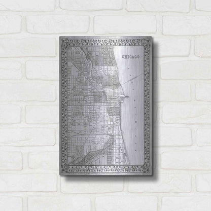 Luxe Metal Art 'Plan of Chicago' by Mitchell, Metal Wall Art,12x16