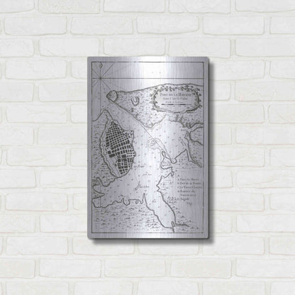 Luxe Metal Art 'Petite Map of the Port of Havana' by Unattributed, Metal Wall Art,16x24