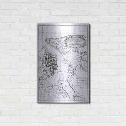 Luxe Metal Art 'Petite Map of the Port of Havana' by Unattributed, Metal Wall Art,24x36