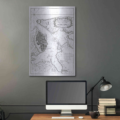 Luxe Metal Art 'Petite Map of the Port of Havana' by Unattributed, Metal Wall Art,24x36
