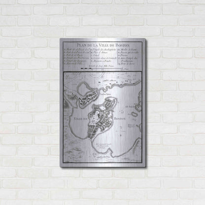 Luxe Metal Art 'Petite Map of Boston' by Unattributed, Metal Wall Art,24x36