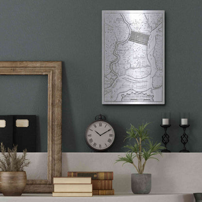 Luxe Metal Art 'Petite Map of Philadelphia' by Unattributed, Metal Wall Art,12x16