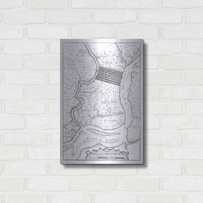 Luxe Metal Art 'Petite Map of Philadelphia' by Unattributed, Metal Wall Art,16x24