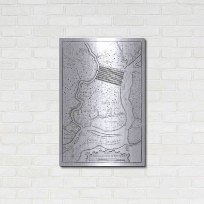 Luxe Metal Art 'Petite Map of Philadelphia' by Unattributed, Metal Wall Art,24x36