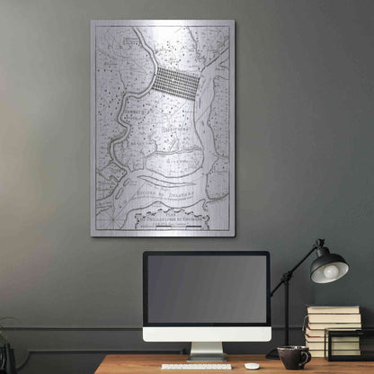 Luxe Metal Art 'Petite Map of Philadelphia' by Unattributed, Metal Wall Art,24x36