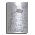 Luxe Metal Art 'Petite Map of Philadelphia' by Unattributed, Metal Wall Art