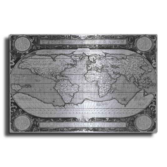 Luxe Metal Art 'Antique World Map' by Vision Studio, Metal Wall Art