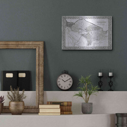 Luxe Metal Art 'Plan of Washington DC' by Mitchell, Metal Wall Art,16x12