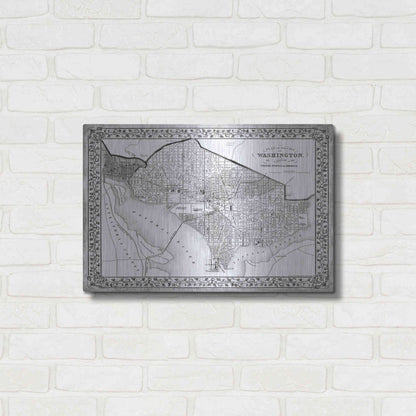 Luxe Metal Art 'Plan of Washington DC' by Mitchell, Metal Wall Art,24x16
