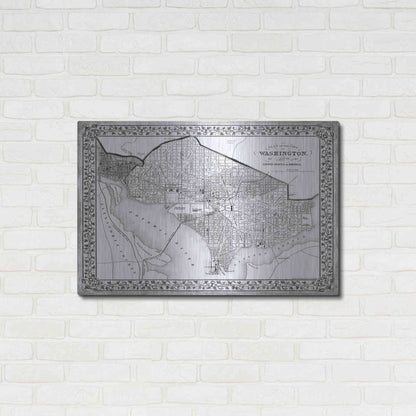 Luxe Metal Art 'Plan of Washington DC' by Mitchell, Metal Wall Art,36x24