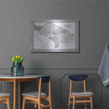 Luxe Metal Art 'Plan of Washington DC' by Mitchell, Metal Wall Art,36x24