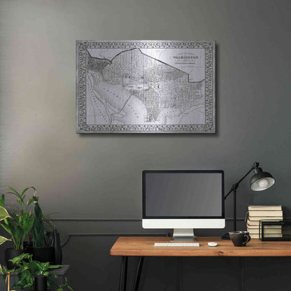 Luxe Metal Art 'Plan of Washington DC' by Mitchell, Metal Wall Art,36x24
