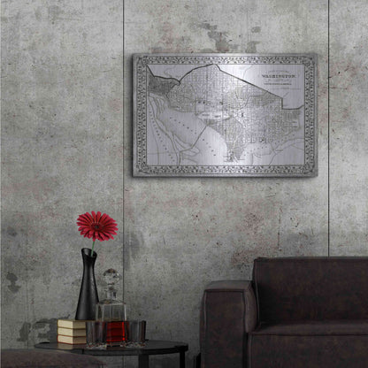 Luxe Metal Art 'Plan of Washington DC' by Mitchell, Metal Wall Art,36x24