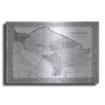 Luxe Metal Art 'Plan of Washington DC' by Mitchell, Metal Wall Art