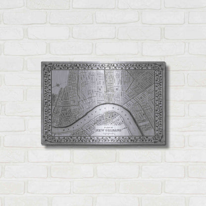 Luxe Metal Art 'Plan of New Orleans' by Mitchell, Metal Wall Art,24x16