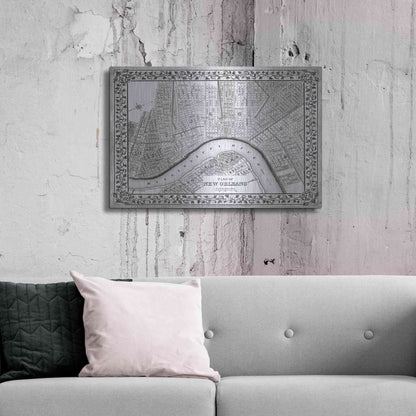Luxe Metal Art 'Plan of New Orleans' by Mitchell, Metal Wall Art,36x24