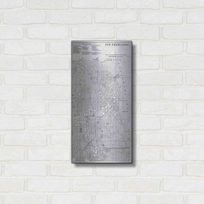 Luxe Metal Art 'Tinted Map of San Fransisco' by Vision Studio, Metal Wall Art,12x24