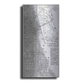 Luxe Metal Art 'Tinted Map of Chicago' by Vision Studio, Metal Wall Art