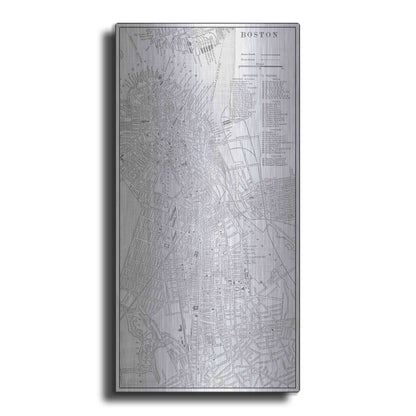 Luxe Metal Art 'Tinted Map of Boston' by Vision Studio, Metal Wall Art