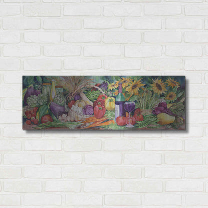 Luxe Metal Art 'Vegetable Medley' by Danhui Nai, Metal Wall Art,36x12