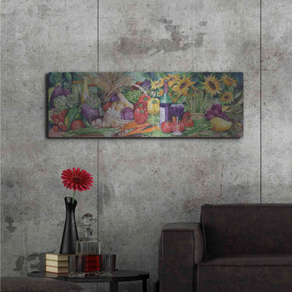 Luxe Metal Art 'Vegetable Medley' by Danhui Nai, Metal Wall Art,48x16