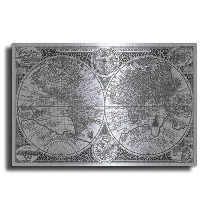 Luxe Metal Art 'Totius Orbis, Cogniti, Leiden 1605' by Paulus Merula, Metal Wall Art
