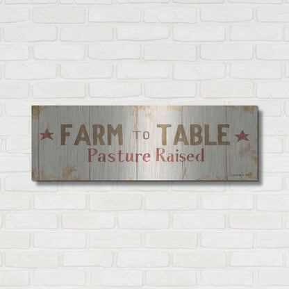 Luxe Metal Art 'Farm Patchwork XIV' by Danhui Nai, Metal Wall Art,36x12