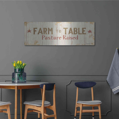 Luxe Metal Art 'Farm Patchwork XIV' by Danhui Nai, Metal Wall Art,48x16