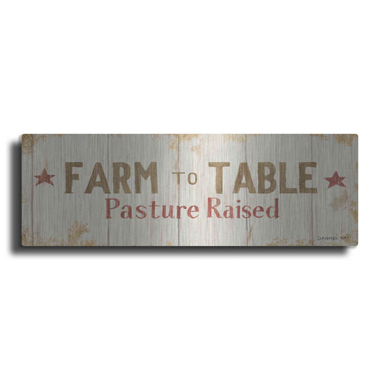 Luxe Metal Art 'Farm Patchwork XIV' by Danhui Nai, Metal Wall Art