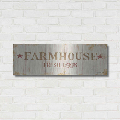 Luxe Metal Art 'Farm Patchwork XVI' by Danhui Nai, Metal Wall Art,36x12