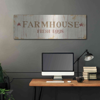 Luxe Metal Art 'Farm Patchwork XVI' by Danhui Nai, Metal Wall Art,48x16