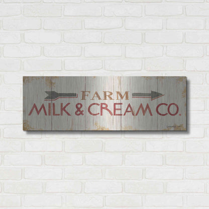 Luxe Metal Art 'Farm Patchwork XIII' by Danhui Nai, Metal Wall Art,36x12