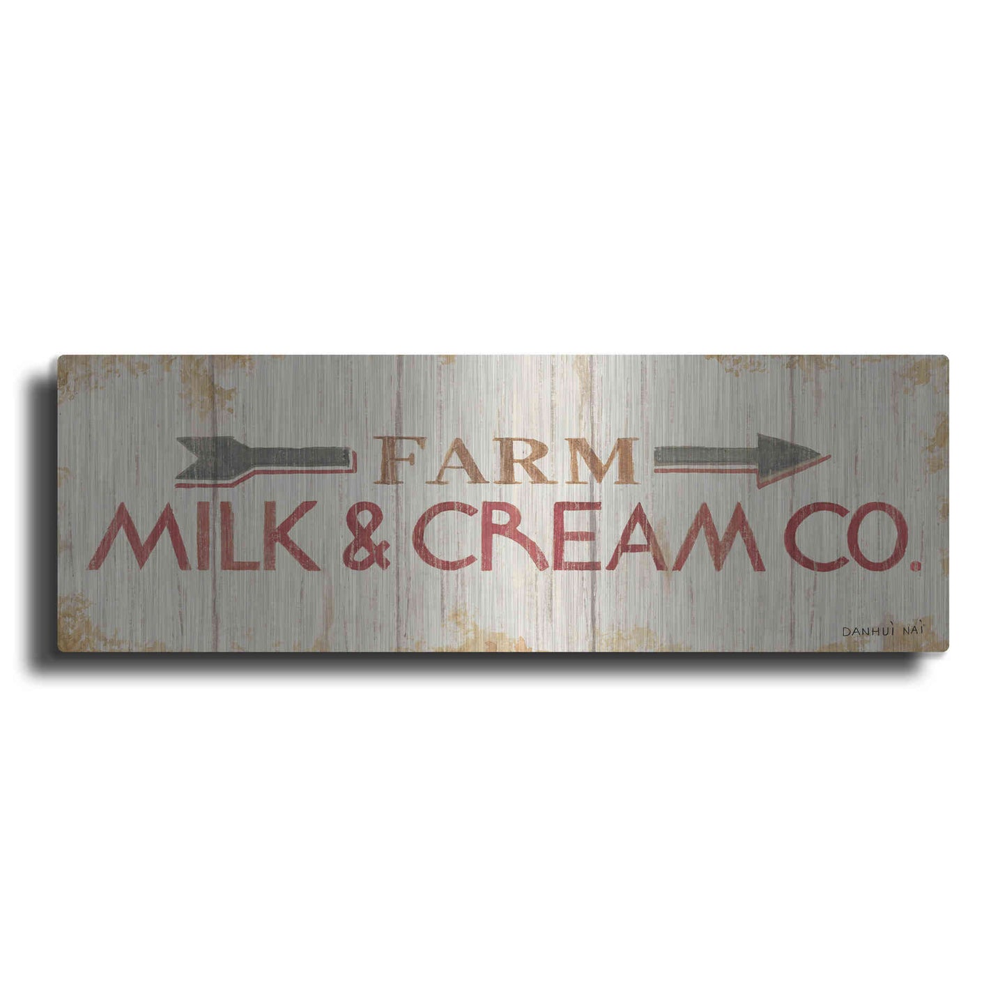 Luxe Metal Art 'Farm Patchwork XIII' by Danhui Nai, Metal Wall Art